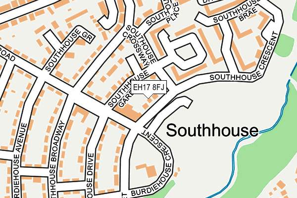 EH17 8FJ map - OS OpenMap – Local (Ordnance Survey) EH17 8FJ map - OS OpenMap – Local (Ordnance Survey)