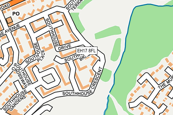 EH17 8FL map - OS OpenMap – Local (Ordnance Survey) EH17 8FL map - OS OpenMap – Local (Ordnance Survey)