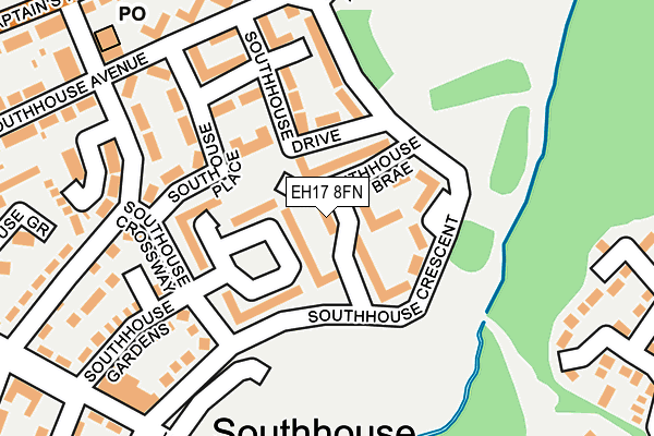 EH17 8FN map - OS OpenMap – Local (Ordnance Survey) EH17 8FN map - OS OpenMap – Local (Ordnance Survey)