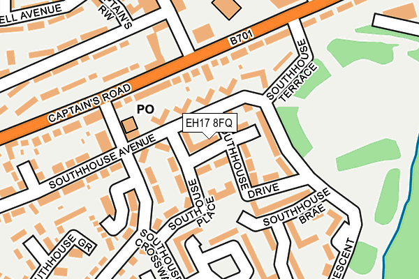 EH17 8FQ map - OS OpenMap – Local (Ordnance Survey) EH17 8FQ map - OS OpenMap – Local (Ordnance Survey)
