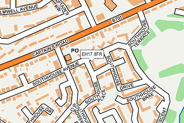 EH17 8FR map - OS OpenMap – Local (Ordnance Survey) EH17 8FR map - OS OpenMap – Local (Ordnance Survey)