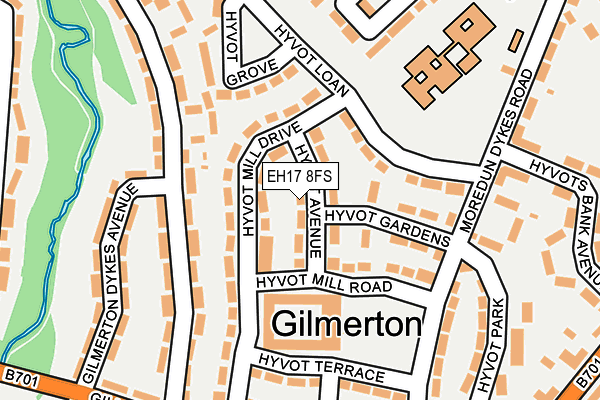 EH17 8FS map - OS OpenMap – Local (Ordnance Survey) EH17 8FS map - OS OpenMap – Local (Ordnance Survey)