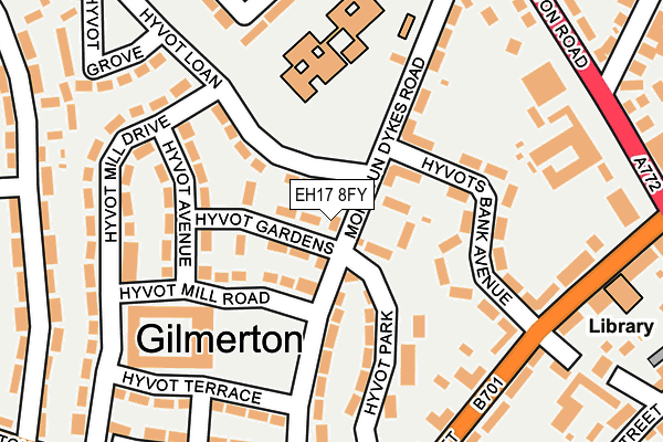 EH17 8FY map - OS OpenMap – Local (Ordnance Survey) EH17 8FY map - OS OpenMap – Local (Ordnance Survey)