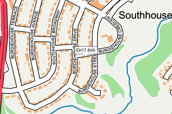 EH17 8HA map - OS OpenMap – Local (Ordnance Survey) EH17 8HA map - OS OpenMap – Local (Ordnance Survey)