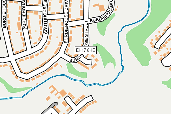 EH17 8HE map - OS OpenMap – Local (Ordnance Survey) EH17 8HE map - OS OpenMap – Local (Ordnance Survey)