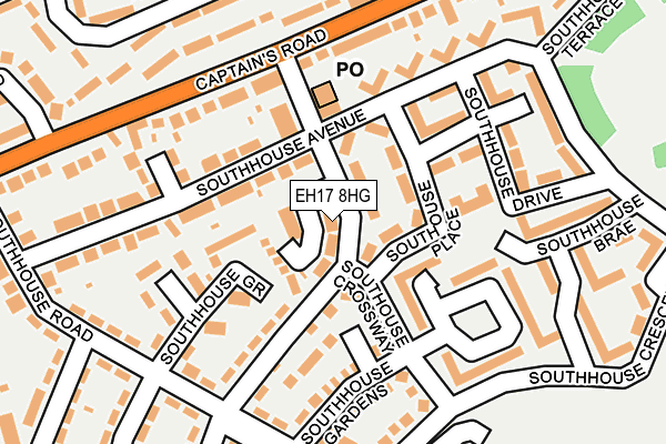 EH17 8HG map - OS OpenMap – Local (Ordnance Survey) EH17 8HG map - OS OpenMap – Local (Ordnance Survey)