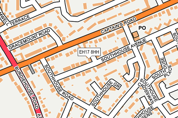 EH17 8HH map - OS OpenMap – Local (Ordnance Survey) EH17 8HH map - OS OpenMap – Local (Ordnance Survey)