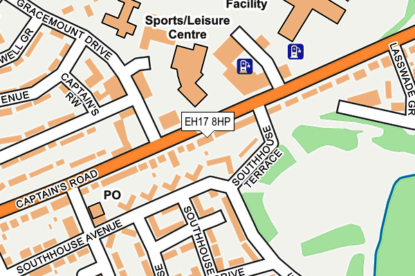 EH17 8HP map - OS OpenMap – Local (Ordnance Survey) EH17 8HP map - OS OpenMap – Local (Ordnance Survey)