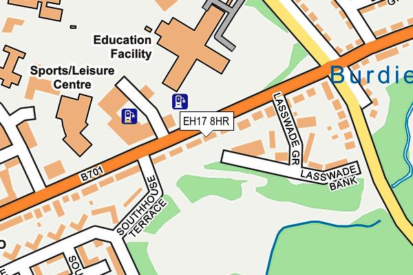 EH17 8HR map - OS OpenMap – Local (Ordnance Survey) EH17 8HR map - OS OpenMap – Local (Ordnance Survey)
