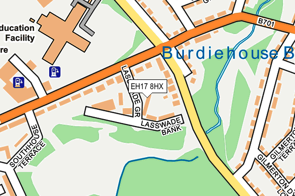 EH17 8HX map - OS OpenMap – Local (Ordnance Survey) EH17 8HX map - OS OpenMap – Local (Ordnance Survey)