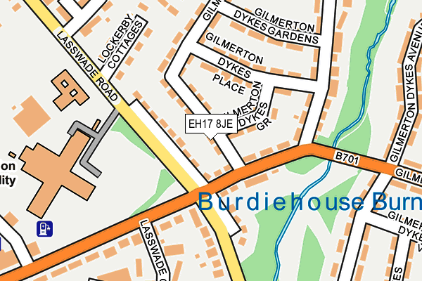 EH17 8JE map - OS OpenMap – Local (Ordnance Survey) EH17 8JE map - OS OpenMap – Local (Ordnance Survey)