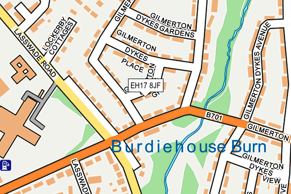 EH17 8JF map - OS OpenMap – Local (Ordnance Survey) EH17 8JF map - OS OpenMap – Local (Ordnance Survey)