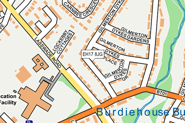 EH17 8JG map - OS OpenMap – Local (Ordnance Survey) EH17 8JG map - OS OpenMap – Local (Ordnance Survey)