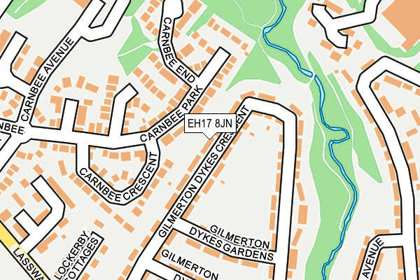 EH17 8JN map - OS OpenMap – Local (Ordnance Survey) EH17 8JN map - OS OpenMap – Local (Ordnance Survey)