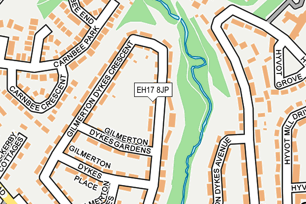 EH17 8JP map - OS OpenMap – Local (Ordnance Survey) EH17 8JP map - OS OpenMap – Local (Ordnance Survey)