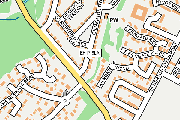 EH17 8LA map - OS OpenMap – Local (Ordnance Survey) EH17 8LA map - OS OpenMap – Local (Ordnance Survey)