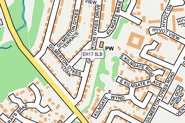 EH17 8LB map - OS OpenMap – Local (Ordnance Survey) EH17 8LB map - OS OpenMap – Local (Ordnance Survey)