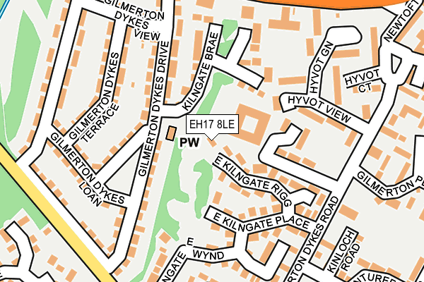 EH17 8LE map - OS OpenMap – Local (Ordnance Survey) EH17 8LE map - OS OpenMap – Local (Ordnance Survey)