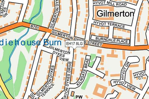 EH17 8LG map - OS OpenMap – Local (Ordnance Survey) EH17 8LG map - OS OpenMap – Local (Ordnance Survey)