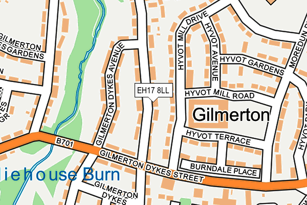 EH17 8LL map - OS OpenMap – Local (Ordnance Survey) EH17 8LL map - OS OpenMap – Local (Ordnance Survey)