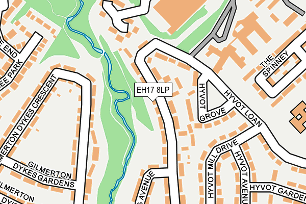 EH17 8LP map - OS OpenMap – Local (Ordnance Survey) EH17 8LP map - OS OpenMap – Local (Ordnance Survey)