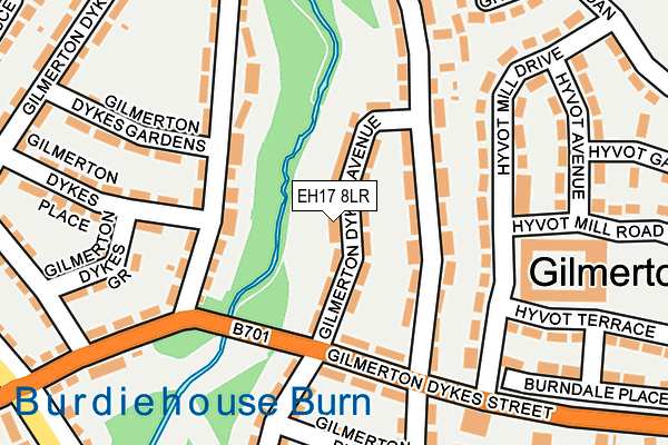EH17 8LR map - OS OpenMap – Local (Ordnance Survey) EH17 8LR map - OS OpenMap – Local (Ordnance Survey)