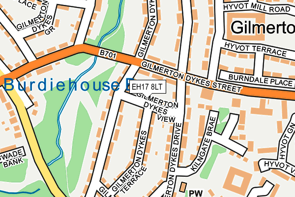 EH17 8LT map - OS OpenMap – Local (Ordnance Survey) EH17 8LT map - OS OpenMap – Local (Ordnance Survey)