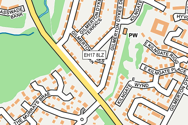 EH17 8LZ map - OS OpenMap – Local (Ordnance Survey) EH17 8LZ map - OS OpenMap – Local (Ordnance Survey)