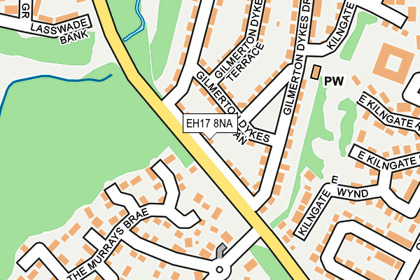 EH17 8NA map - OS OpenMap – Local (Ordnance Survey) EH17 8NA map - OS OpenMap – Local (Ordnance Survey)
