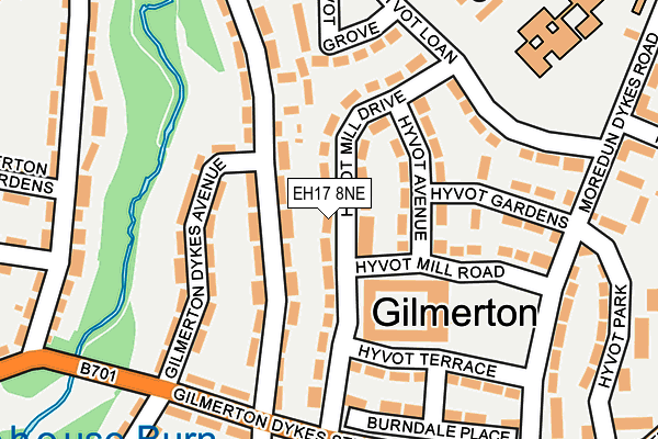 EH17 8NE map - OS OpenMap – Local (Ordnance Survey) EH17 8NE map - OS OpenMap – Local (Ordnance Survey)