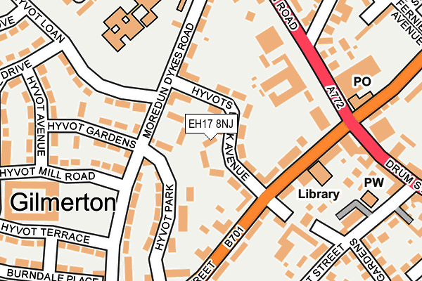 EH17 8NJ map - OS OpenMap – Local (Ordnance Survey) EH17 8NJ map - OS OpenMap – Local (Ordnance Survey)
