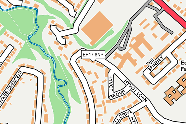 EH17 8NP map - OS OpenMap – Local (Ordnance Survey) EH17 8NP map - OS OpenMap – Local (Ordnance Survey)