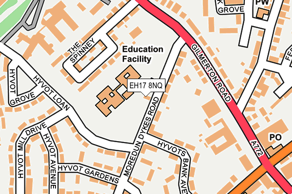 EH17 8NQ map - OS OpenMap – Local (Ordnance Survey) EH17 8NQ map - OS OpenMap – Local (Ordnance Survey)