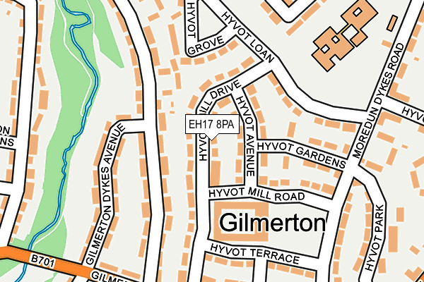 EH17 8PA map - OS OpenMap – Local (Ordnance Survey) EH17 8PA map - OS OpenMap – Local (Ordnance Survey)