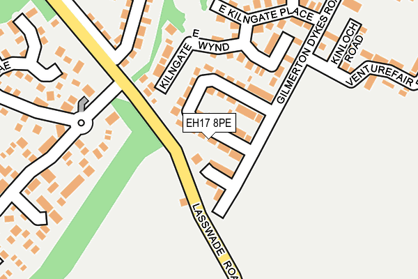EH17 8PE map - OS OpenMap – Local (Ordnance Survey) EH17 8PE map - OS OpenMap – Local (Ordnance Survey)