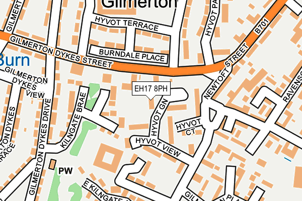 EH17 8PH map - OS OpenMap – Local (Ordnance Survey) EH17 8PH map - OS OpenMap – Local (Ordnance Survey)