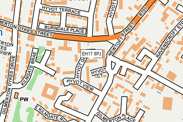 EH17 8PJ map - OS OpenMap – Local (Ordnance Survey) EH17 8PJ map - OS OpenMap – Local (Ordnance Survey)