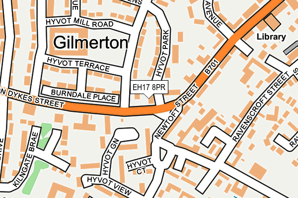 EH17 8PR map - OS OpenMap – Local (Ordnance Survey) EH17 8PR map - OS OpenMap – Local (Ordnance Survey)
