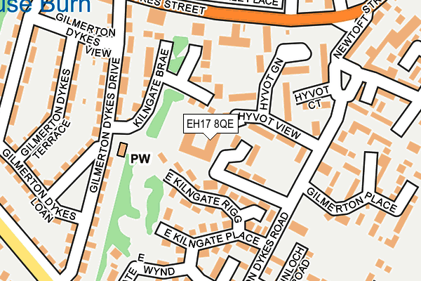 EH17 8QE map - OS OpenMap – Local (Ordnance Survey) EH17 8QE map - OS OpenMap – Local (Ordnance Survey)