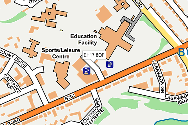 EH17 8QF map - OS OpenMap – Local (Ordnance Survey) EH17 8QF map - OS OpenMap – Local (Ordnance Survey)
