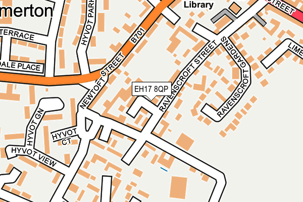 EH17 8QP map - OS OpenMap – Local (Ordnance Survey) EH17 8QP map - OS OpenMap – Local (Ordnance Survey)