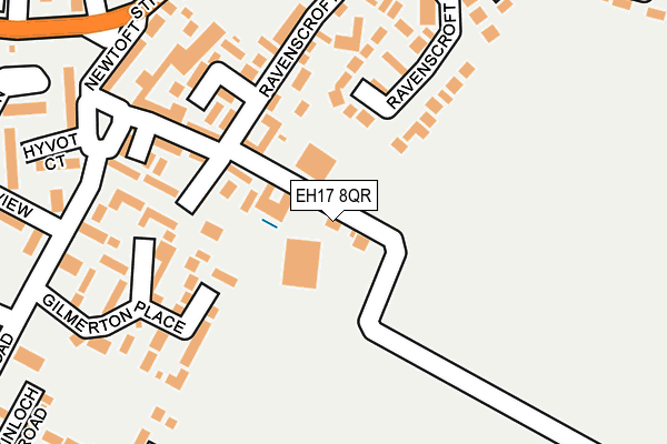 EH17 8QR map - OS OpenMap – Local (Ordnance Survey) EH17 8QR map - OS OpenMap – Local (Ordnance Survey)