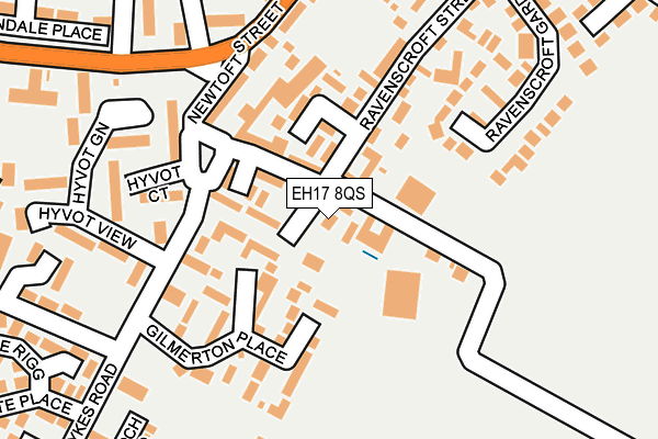 EH17 8QS map - OS OpenMap – Local (Ordnance Survey) EH17 8QS map - OS OpenMap – Local (Ordnance Survey)