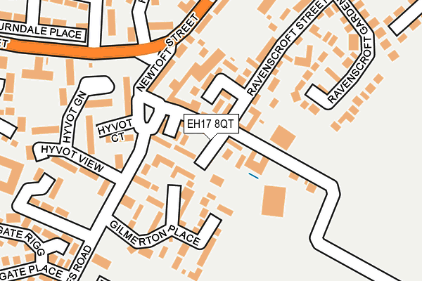 EH17 8QT map - OS OpenMap – Local (Ordnance Survey) EH17 8QT map - OS OpenMap – Local (Ordnance Survey)