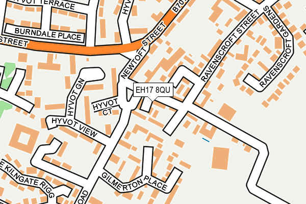 EH17 8QU map - OS OpenMap – Local (Ordnance Survey) EH17 8QU map - OS OpenMap – Local (Ordnance Survey)