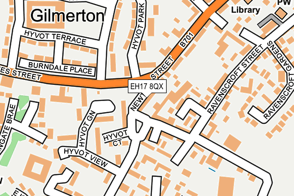 EH17 8QX map - OS OpenMap – Local (Ordnance Survey) EH17 8QX map - OS OpenMap – Local (Ordnance Survey)