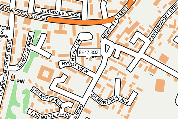 EH17 8QZ map - OS OpenMap – Local (Ordnance Survey) EH17 8QZ map - OS OpenMap – Local (Ordnance Survey)