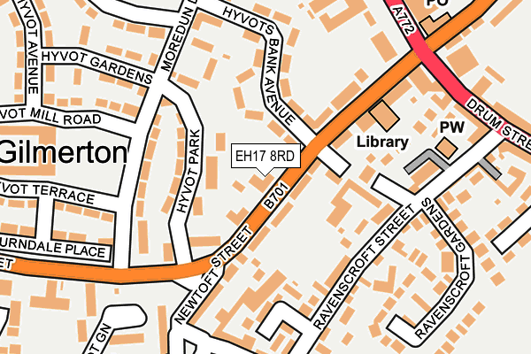 EH17 8RD map - OS OpenMap – Local (Ordnance Survey) EH17 8RD map - OS OpenMap – Local (Ordnance Survey)