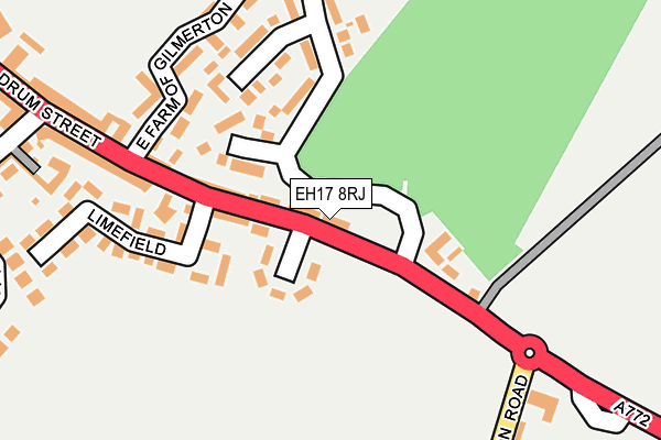 EH17 8RJ map - OS OpenMap – Local (Ordnance Survey) EH17 8RJ map - OS OpenMap – Local (Ordnance Survey)