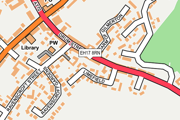 EH17 8RN map - OS OpenMap – Local (Ordnance Survey) EH17 8RN map - OS OpenMap – Local (Ordnance Survey)